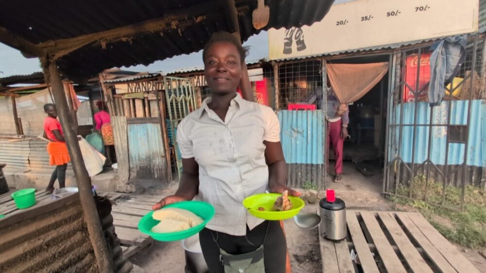 Addline, a fish trader who grew her business with an interest-free loan