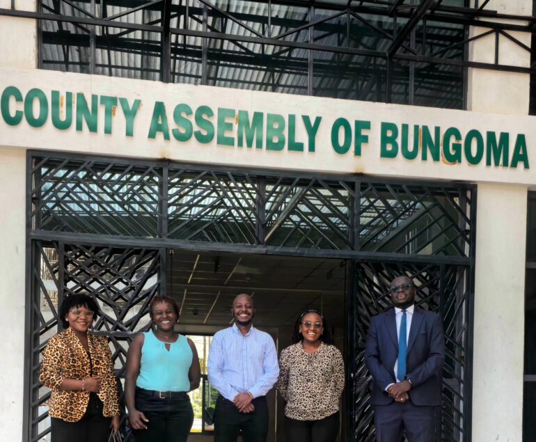 ENAF, DTF and UN Women delegates outside the County Assembly of Bungoma